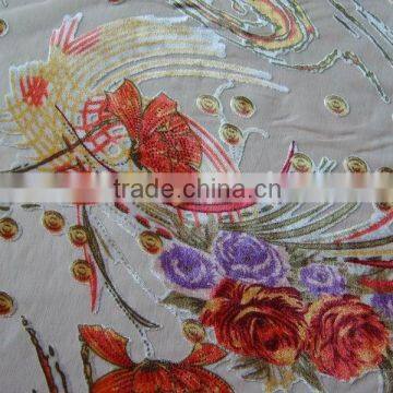 floral silk visco chiffion satin fabric