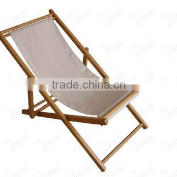 Customized Logo Promotional Gifts Wooden Folding Beach Chair photo-2