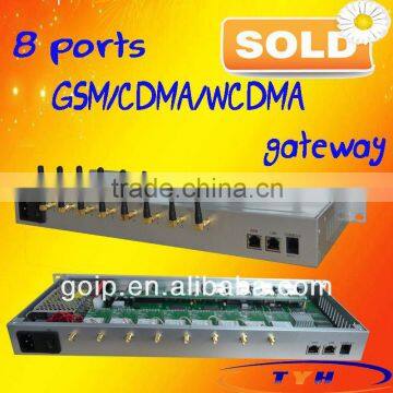 8 channel GSM/CDMA VOIP gateway 8 port gsm modem at command goip gateway