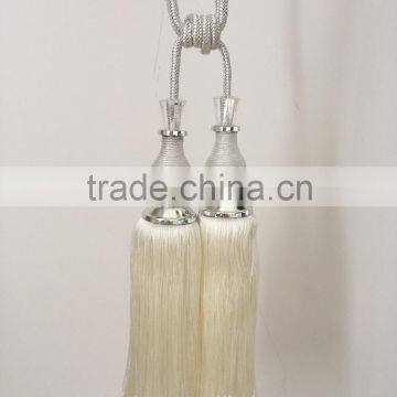 Curtain accessories wholesale tassels polyester material curtain tiebacks with crystal bead
