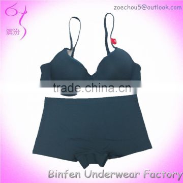 South America High Quality Lace Ribbon Boyshort Bra Panty