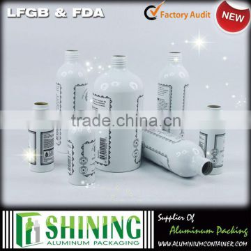 Printed bulk aluminum unique shampoo bottles