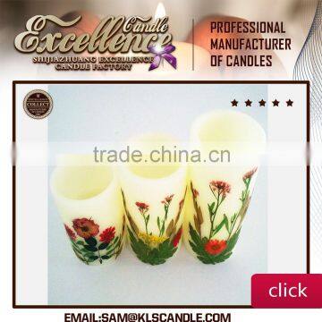 LED Candle Lights Flameless Electric Candles With Dried Flowers in Different Sizes photo-2