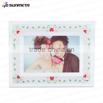 Sunmeta heat transfer blank sublimation beautiful glass photo frame BL-04