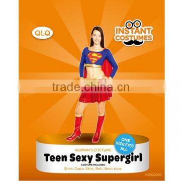 Halloween adult sex supergirl costume sexy woman superhero costume                        
                                                Quality Choice