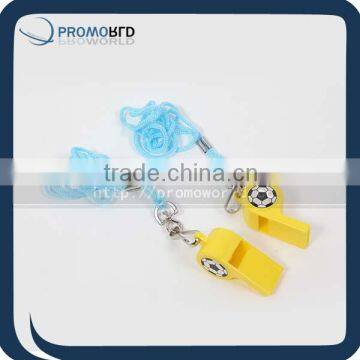 Plastic cheer items Yellow Football sticker whistle