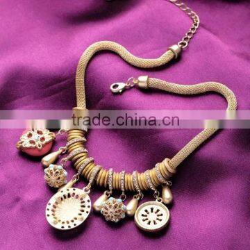 Vintage Statement Necklace,Jewellery Pendant Necklace For Women,Beaded Chain Necklace photo-4