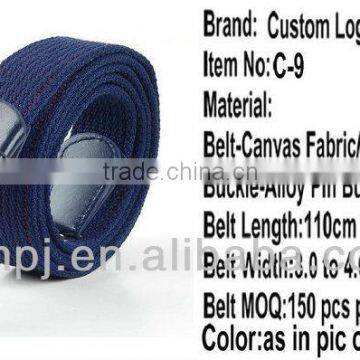 2013 casual military quality unisex canvas belts men with pin buckle