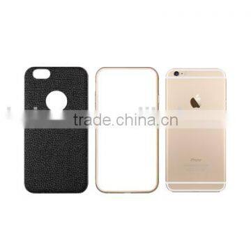 3in1cowhide Case and Metal Bumper,aviation Aluminum,PC, For Iphone 6/plus Style Case Cover, photo-4