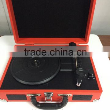 hot sale USB recording Vinyl Suitcase Style Turntable record player 2016