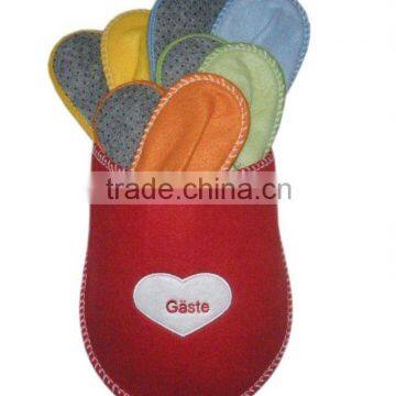 popular dot close toe hotel slipper set for guest