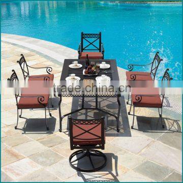 Outdoor leisure aluminum garden metal dining table set furniture CA-628TC                        
                                                                Most Popular