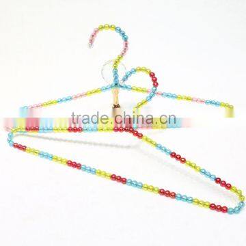 Colorful pearl clothes hanger/ Beautiful pearl hangers in fashion style