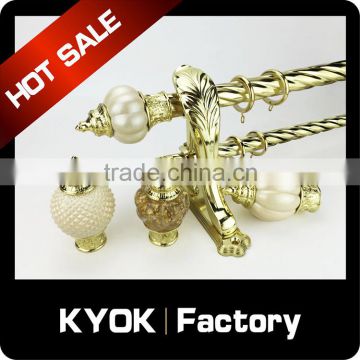 KYOK 12 years curtain rods & curtain rod accessories factory ,white double curtain rods wholesale