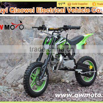 QWMOTO CE certification 2 stroke 49cc mini moto pocket bike 49cc dirt bike 49cc mini chopper