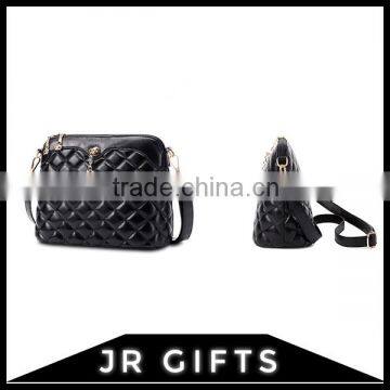 Customized Advanced Black PU Lady Shoulder Bag