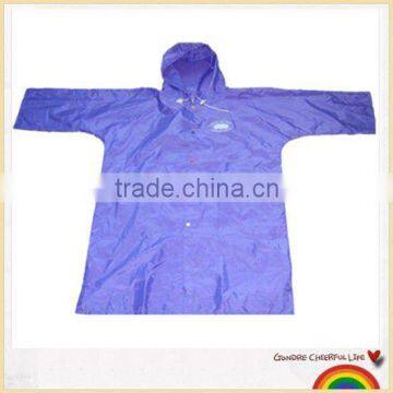 Fashionable polyester long raincoat