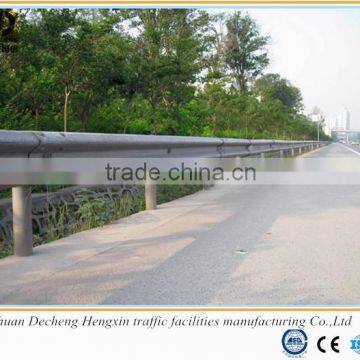 Green or silver steel Highway Guardrails