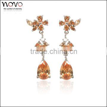 2016 new design hot selling brass earrings vners,popular cross earrings