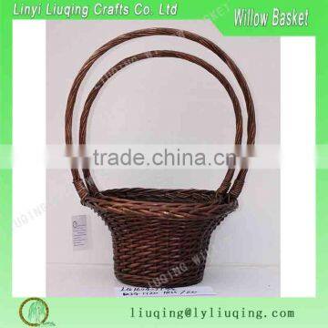2 set homburg willow basket with big handle