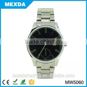 Classic Quartz Stainless Steel Watch With Independent Dial