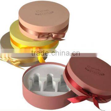 Custom New-style Leatherette Round Box Paper photo-4