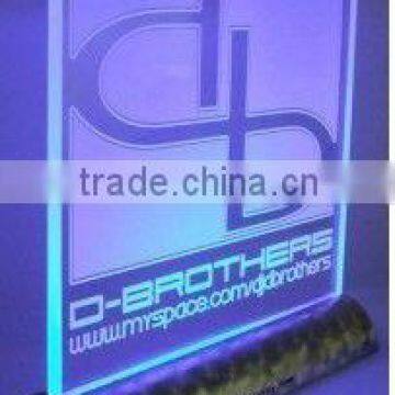 acrylic led lighted sign holder with base, acrylic sign, LED acrylic sign holder