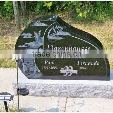 upright granite headstone