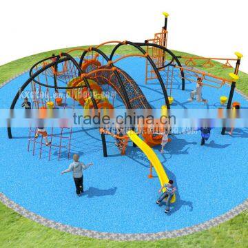 Adventure Outdoor Amusement Park Fitness Equipment With Slides and Climbs