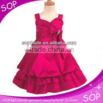 Girl smoking puffy dresses fashion kids party wear girl dress