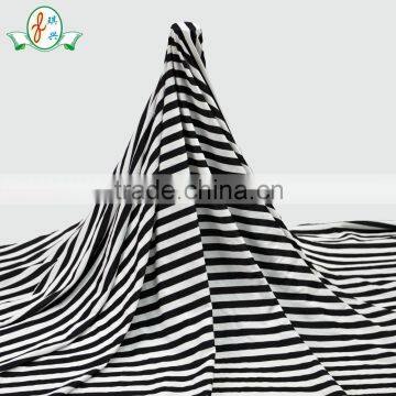 White And Black Strip Common Design Spandex Nylon Mechanical Stretch Lingerie Jersey Fabric Quality Choice photo-2