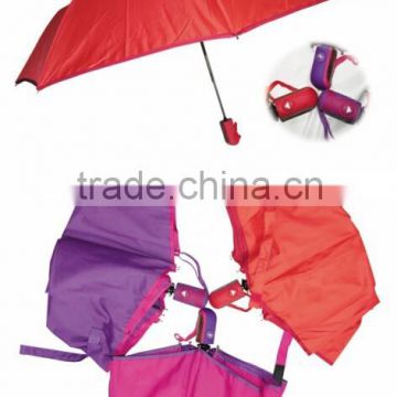 three fold automatic umbrella short folding type