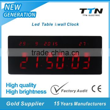 hot sale 1.8 inch led clock with Temperature and week display