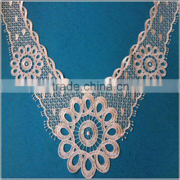 Fashion embroidery women dress white collar necklace