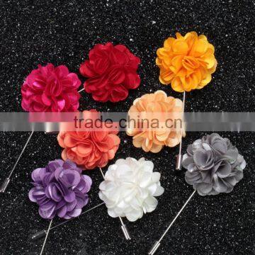 Solid dotted lapel pins flower men ,tie pins flower