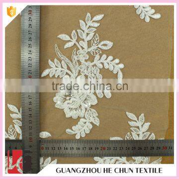 HC-5676-1 Hechun Sew Stone Bead Ivory Bridal Lace Fabric for Wedding Dress 2016 photo-5