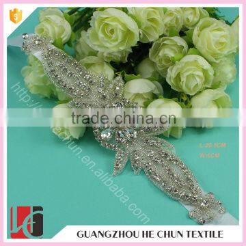 HC-7555-1 Hechun A Quality Crystal Beaded Bridal Sash for Wedding Dress