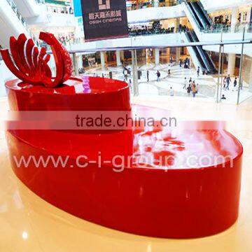 New Shopping Mall fibreglass podium seat/Creative custom made shopping Centre product platform