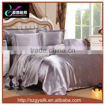 queen suzhou luxury 100% pure silk bedding set 5pcs