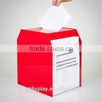 creative design plastic ballot box,acrylic suggestion box,acrylic donation box with pocket