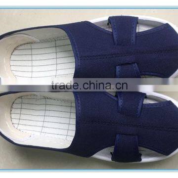 Good quality blue color canvas upper SPU(PVC foamed)outsole ESD cleanroom shoes