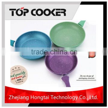 Different color forged aluminum non stick lava stone pan