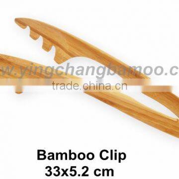 Cheap custom wood bamboo cooking tongs