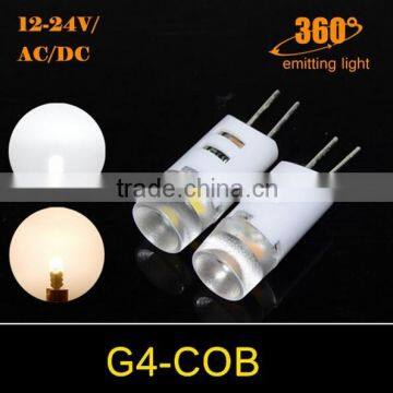 Mini 3W G4 DC/AC 12V-24V 3030 SMD Ultra Bright LED Crytal lamp Corn bulb droplight chandelier COB Spot light