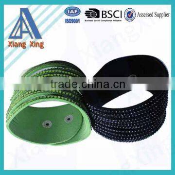 Small Size Green Single Wrap Wide Rhinestone Star Bracelet photo-5