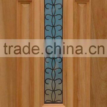 Glass Insert Solid Wood Door, Wood Entry Door