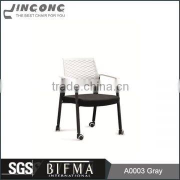 Modern Plastic Back Office Meeting Chair With Castor