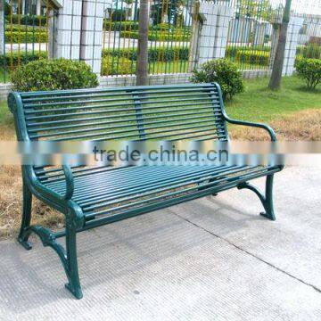 Wrought iron patio benches outdor metal furniture manufacturer China