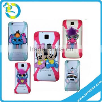 Wholesale mulit colors 3D shape universal cellphone silicone bumper case