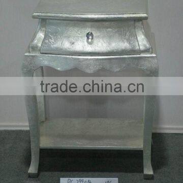 European-style retro silver table has a drawer
